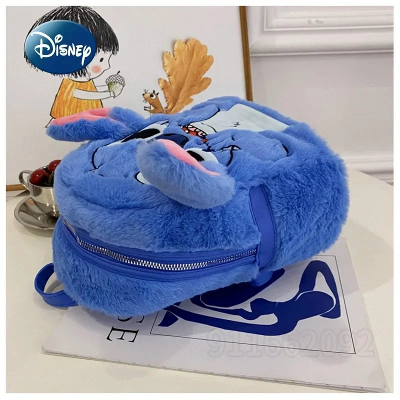 Disney Stitch Plush Backpack Large-Capacity Cartoon Bag for Kids Japanese Style Kindergarten & Student Gift
