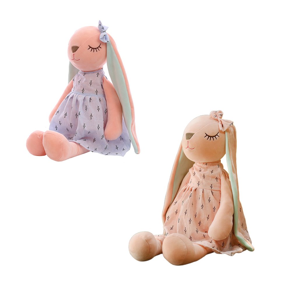 35cm Cute Bunny Plush Soothing Sleeping Rabbit Doll for Kids