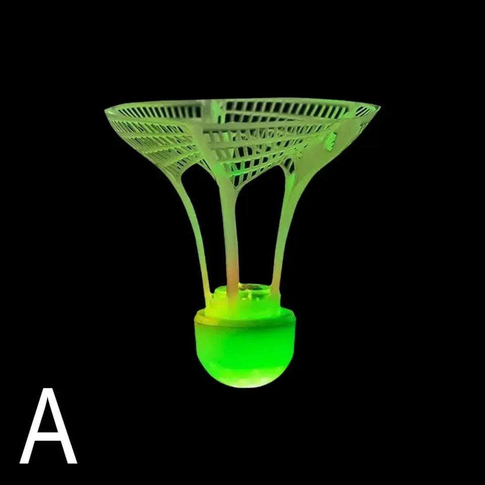 Glow-in-the-Dark Windproof Badminton Shuttlecock Night Training & Outdoor Play