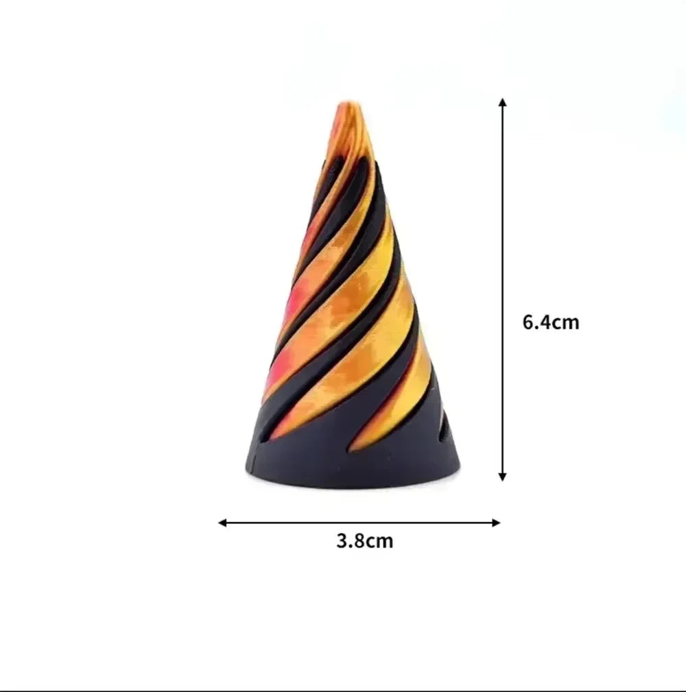 Rotating Helix Screw Sculpture 3D Printed Stress Relief Toy & Home Decor