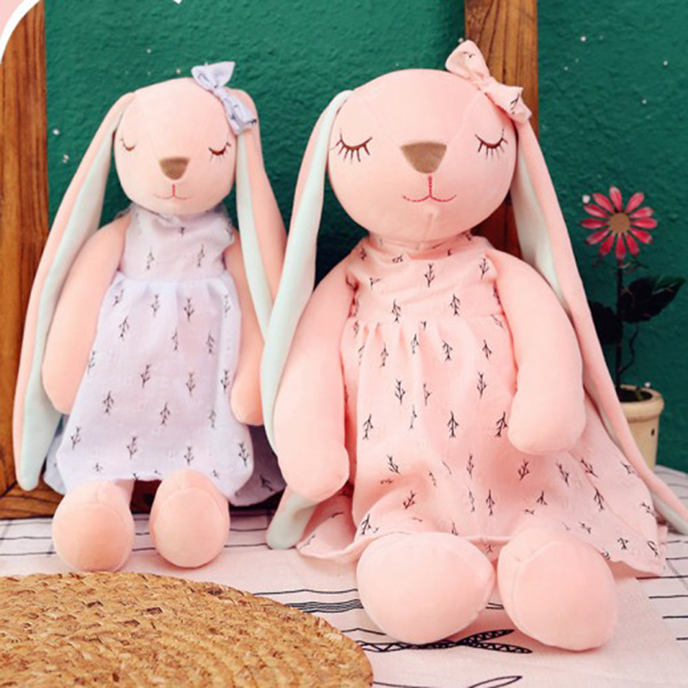 35cm Cute Bunny Plush Soothing Sleeping Rabbit Doll for Kids