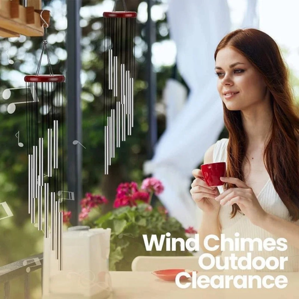 12-Tube Aluminum Wind Chimes Outdoor Garden & Balcony Hanging Decoration
