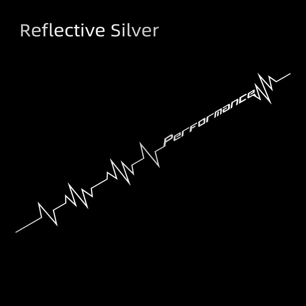 Reflective Heartbeat Line Car Sticker Vinyl Windshield, Bumper & Hood Decal
