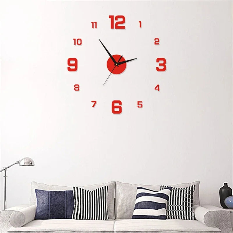 Silent Luminous Stereoscopic Wall Clock DIY Digital Design for Home & Office