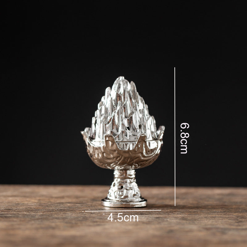 Mini Vertical Incense Burner –Portable Alloy Holder for Home Aromatherapy & Desk Decor