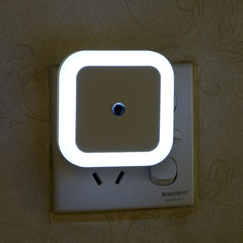 1/2PCS Plug-in LED Motion Sensor Night Light – Wireless EU Smart Lamp for Bedroom, Bedside, Cabinet & Children’s Room
