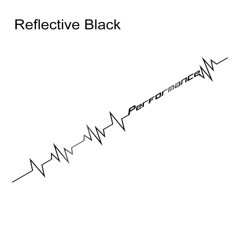Reflective Heartbeat Line Car Sticker Vinyl Windshield, Bumper & Hood Decal