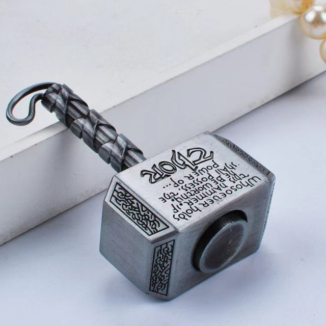 Wiitin Thor’s Battle Hammer Metal Fidget Spinner Mighty Mjolnir Keychain Stress Relief Toy for Kids & Adults