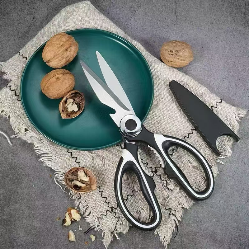 Stainless Steel Kitchen Scissors Heavy-Duty Multipurpose Shears for Cutting Fish, Vegetables & Poultry Bones