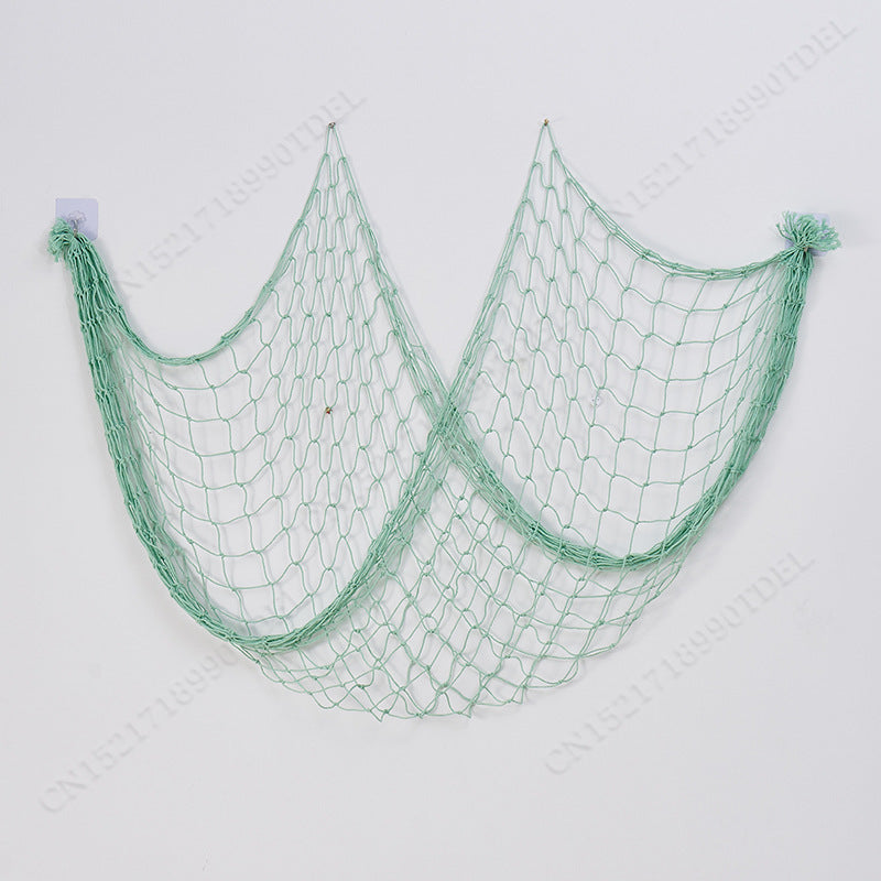 Large Blue Nautical Fishing Net Wall Decor 100x200cm Ocean Theme Party & Room Decoration