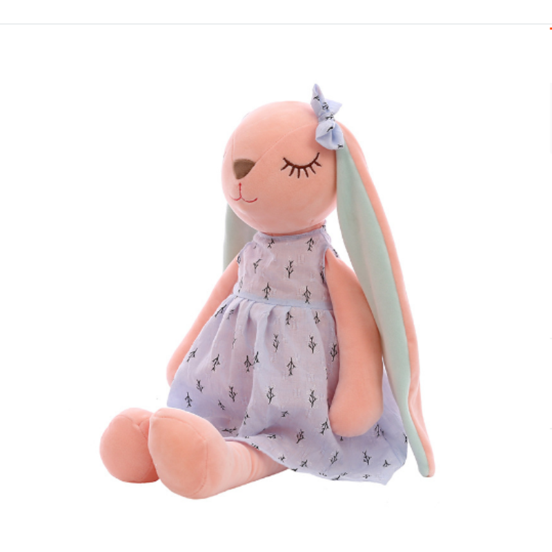 35cm Cute Bunny Plush Soothing Sleeping Rabbit Doll for Kids