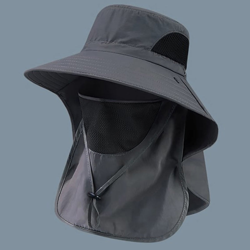 Summer UV Protection Sun Hat Outdoor Hunting, Fishing, Hiking, Camping Cap with Neck Flap for Men & Women