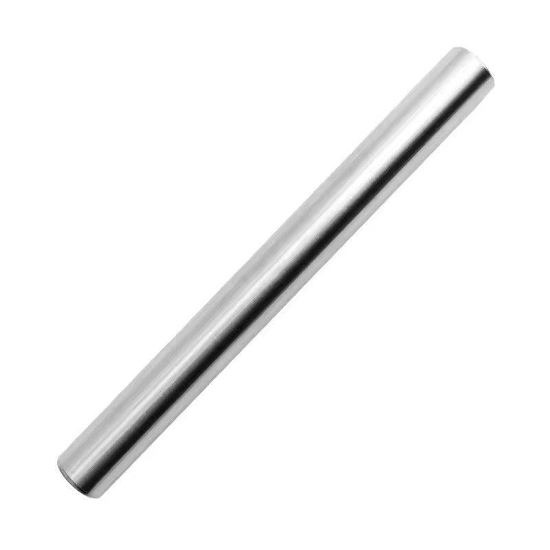 20/25/30cm Stainless Steel Rolling Pin Non-Stick Embossed Surface for Baking Dough, Pizza & Pastries