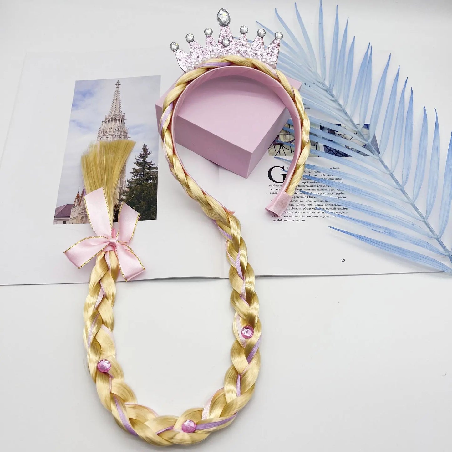 Frozen Princess Elsa Wig Braid Headband Snowflake Hair Accessories for Baby & Girls