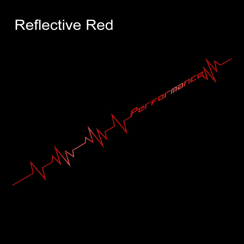Reflective Heartbeat Line Car Sticker Vinyl Windshield, Bumper & Hood Decal