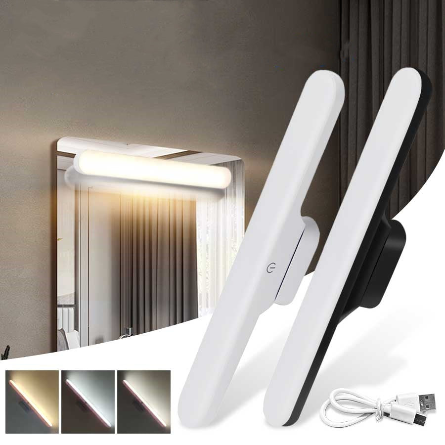 Magnetic LED Touch Night Light USB Rechargeable Makeup & Reading Lamp for Mirror Closet & Dorm Use