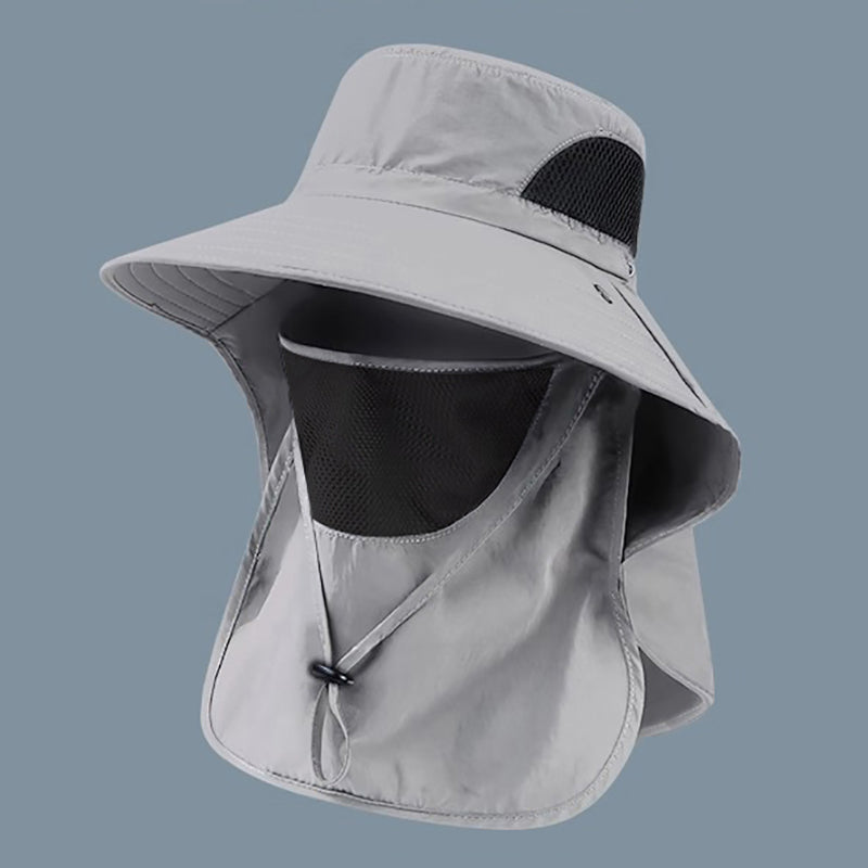 Summer UV Protection Sun Hat Outdoor Hunting, Fishing, Hiking, Camping Cap with Neck Flap for Men & Women