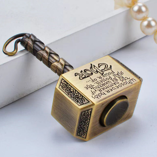 Wiitin Thor’s Battle Hammer Metal Fidget Spinner Mighty Mjolnir Keychain Stress Relief Toy for Kids & Adults