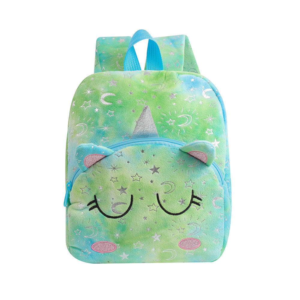 Kawaii Plush Unicorn Backpack Large Capacity School Bag for Kids, Girls, and Kindergarten Students