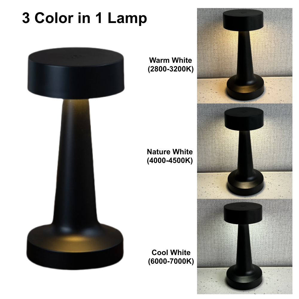 USB Rechargeable Touch LED Table Lamp Wireless Bedside & Decorative Mood Light for Home, Bedroom, Restaurant & Café