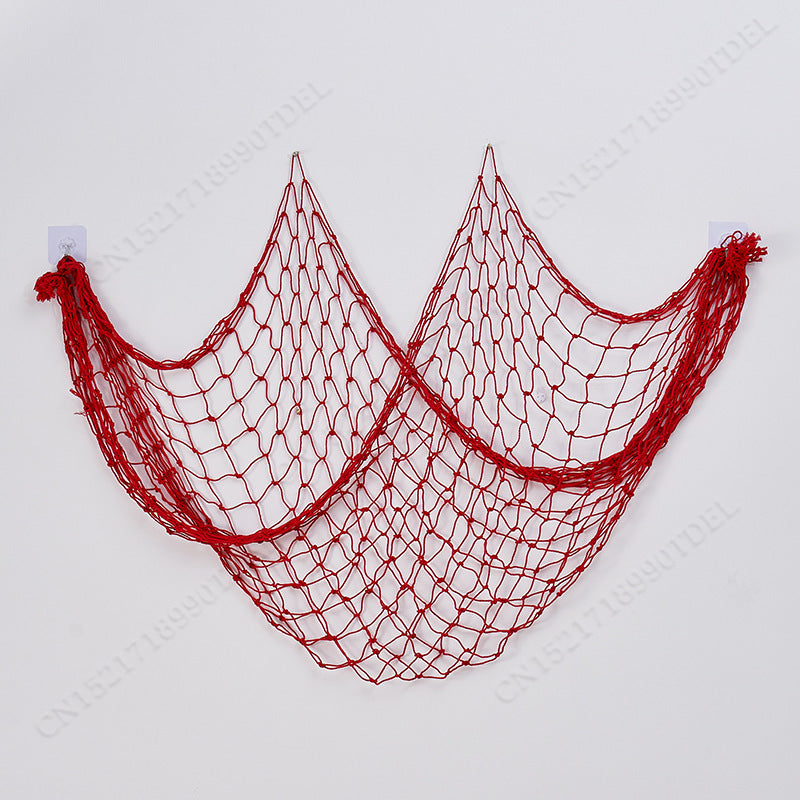 Large Blue Nautical Fishing Net Wall Decor 100x200cm Ocean Theme Party & Room Decoration