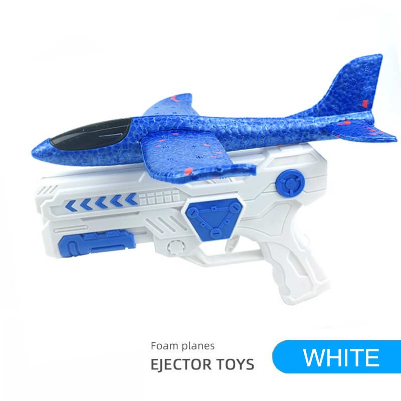 Children's 3-in-1 Foam Toy Gun & Hand-Thrown Aircraft Set Soft, Elastic, Random Color Foam Aircraft