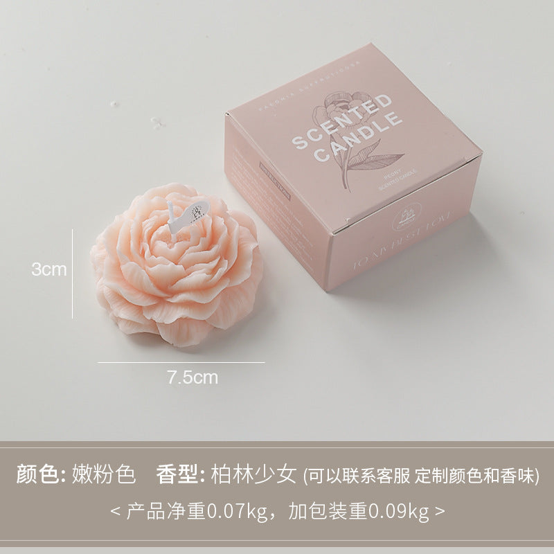 Peony Flower Scented Candle Elegant Floral Gift for Mother’s Day, Birthdays & Home Decor