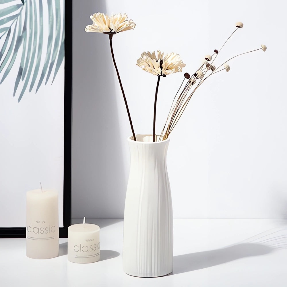 Nordic Style Plastic Flower Vase – Modern Minimalist Home Decor