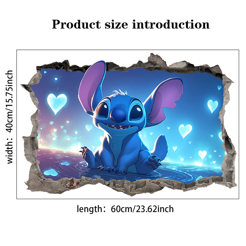 Cartoon Lilo & Stitch Wall Stickers For Kid's Room Kindergarten Living Room Wall Decoration Movie Anime Poster Stickers