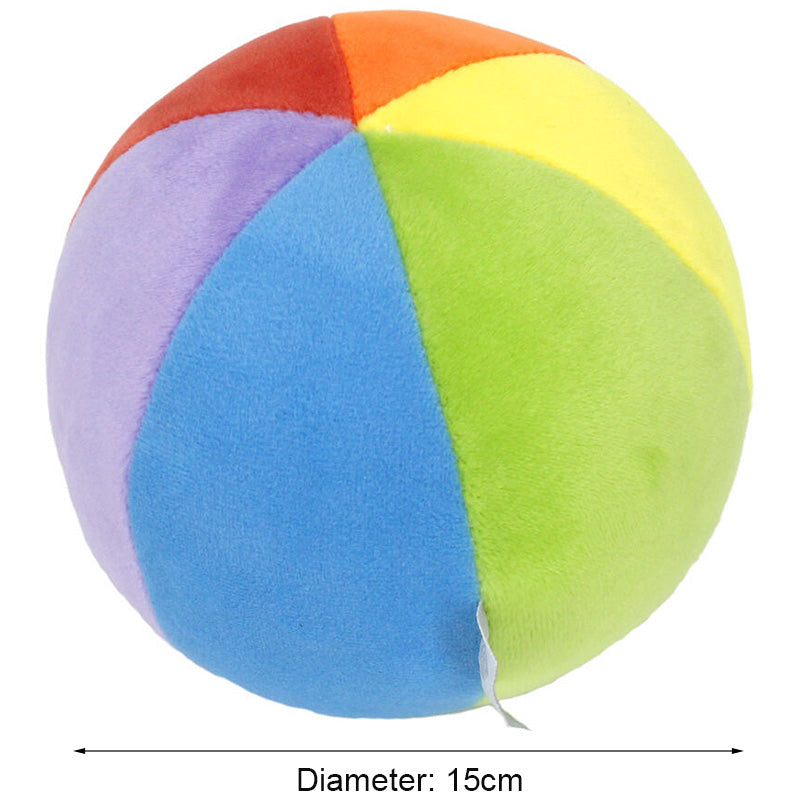 Baby Color Recognition Plush Ball Multi-Color Sensory Toy with Bells