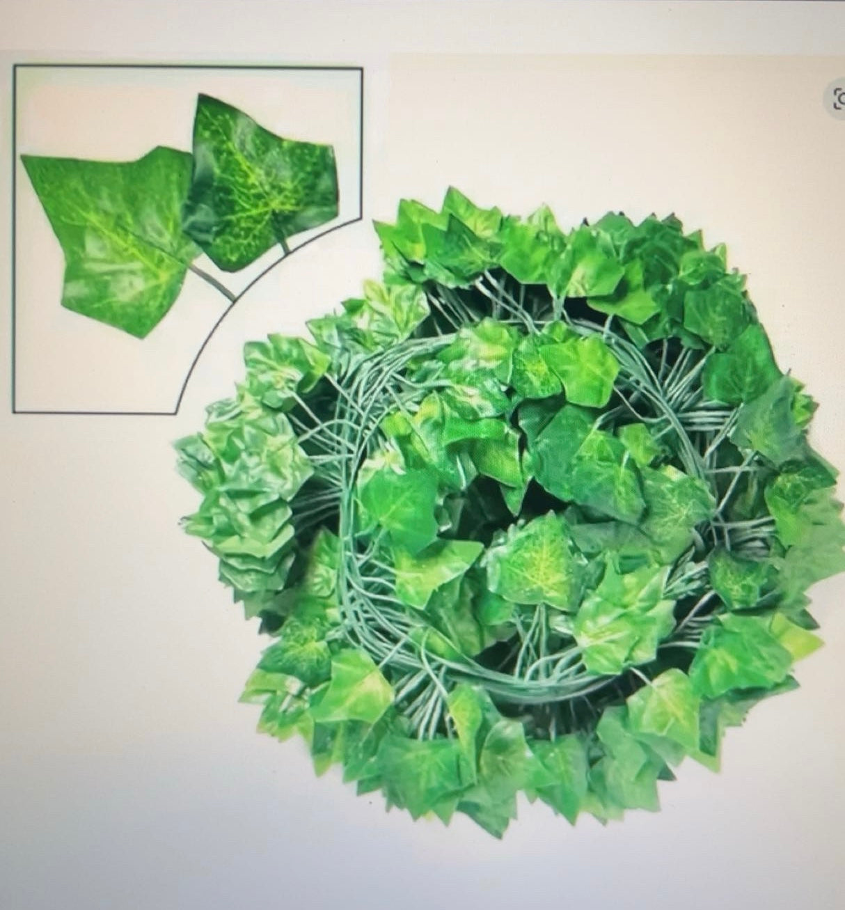 Artificial Ivy Vine Garland Fake Green Leaf Hanging Rattan Plants for Home, Garden & Wedding Decor