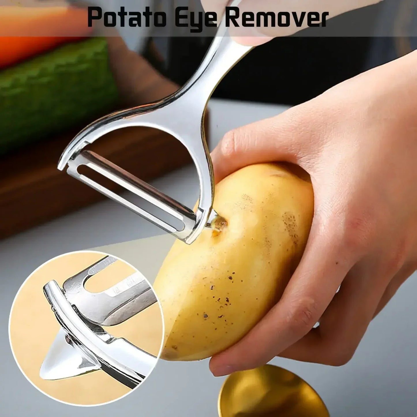 Stainless Steel Vegetable Peeler Multi-Function Fruit & Potato Peeler for Kitchen Use