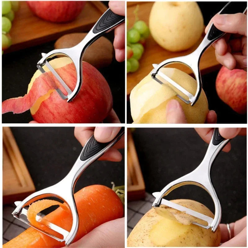 Stainless Steel Vegetable Peeler Multi-Function Fruit & Potato Peeler for Kitchen Use