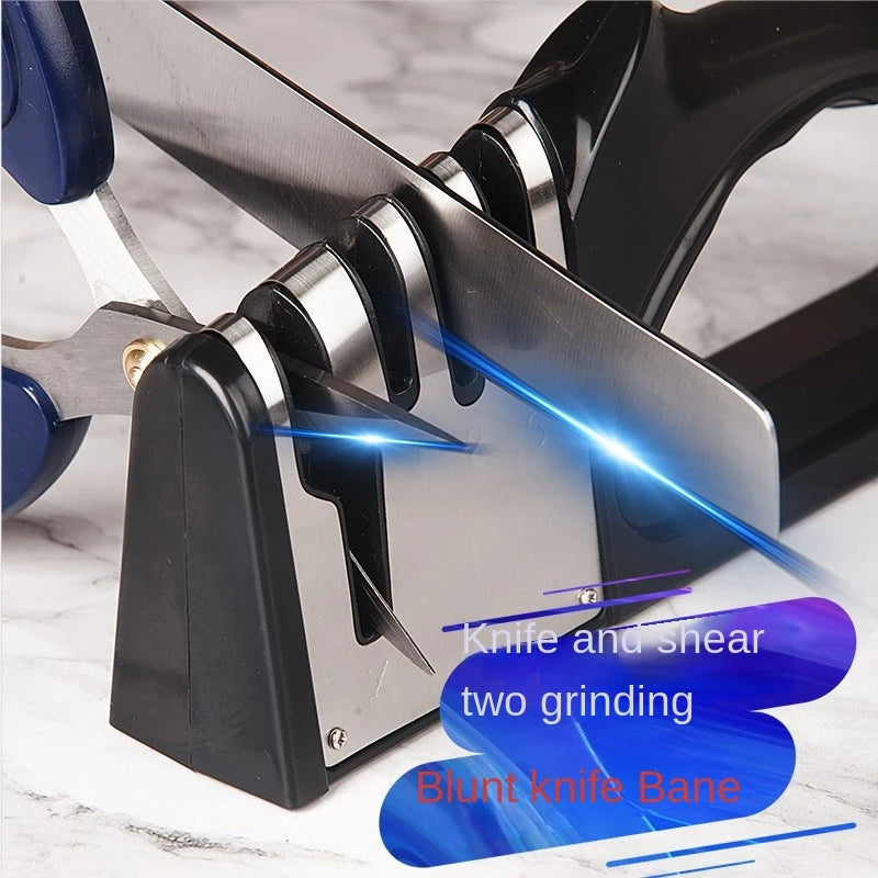 4-in-1 Knife & Scissors Sharpener Diamond & Ceramic Stone Professional Sharpening Tool