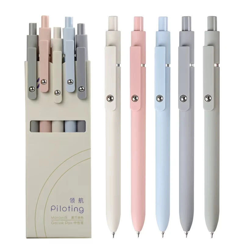 Morandi Color Gel Pens 0.5mm Soft Touch Quick-Dry Ink Pens for School & Office Writing