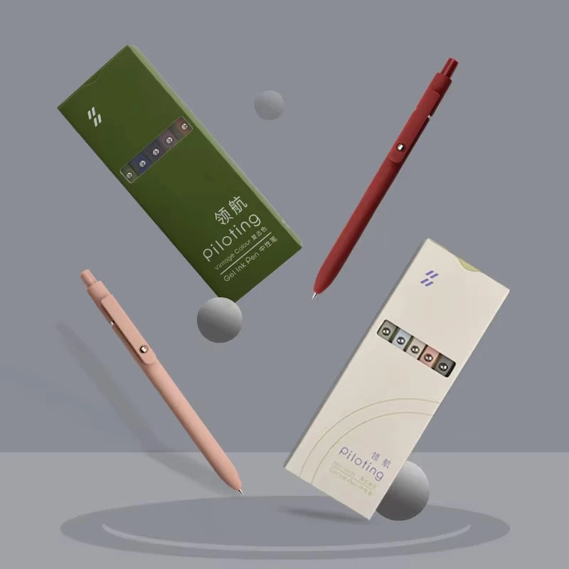 Morandi Color Gel Pens 0.5mm Soft Touch Quick-Dry Ink Pens for School & Office Writing