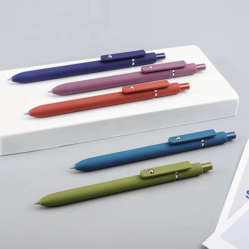 Morandi Color Gel Pens 0.5mm Soft Touch Quick-Dry Ink Pens for School & Office Writing