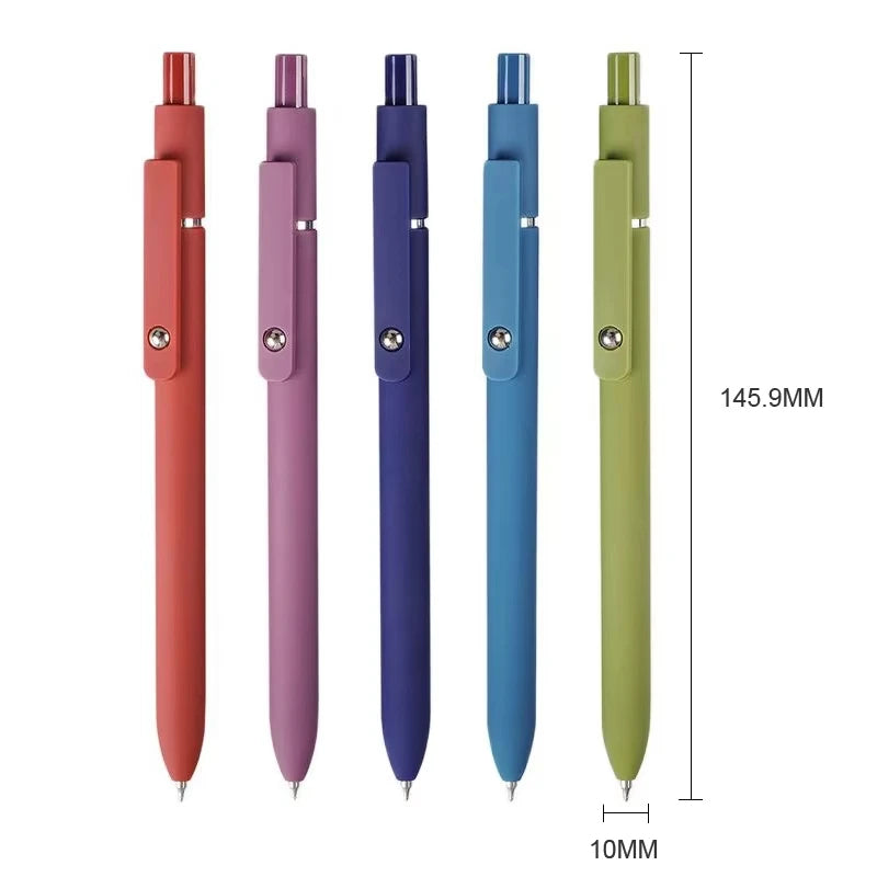 Morandi Color Gel Pens 0.5mm Soft Touch Quick-Dry Ink Pens for School & Office Writing