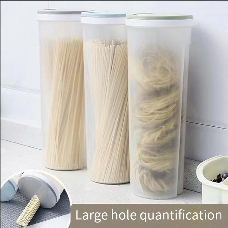 1PC Spaghetti & Noodle Storage Container Food-Grade Plastic Canister with Locking Lid
