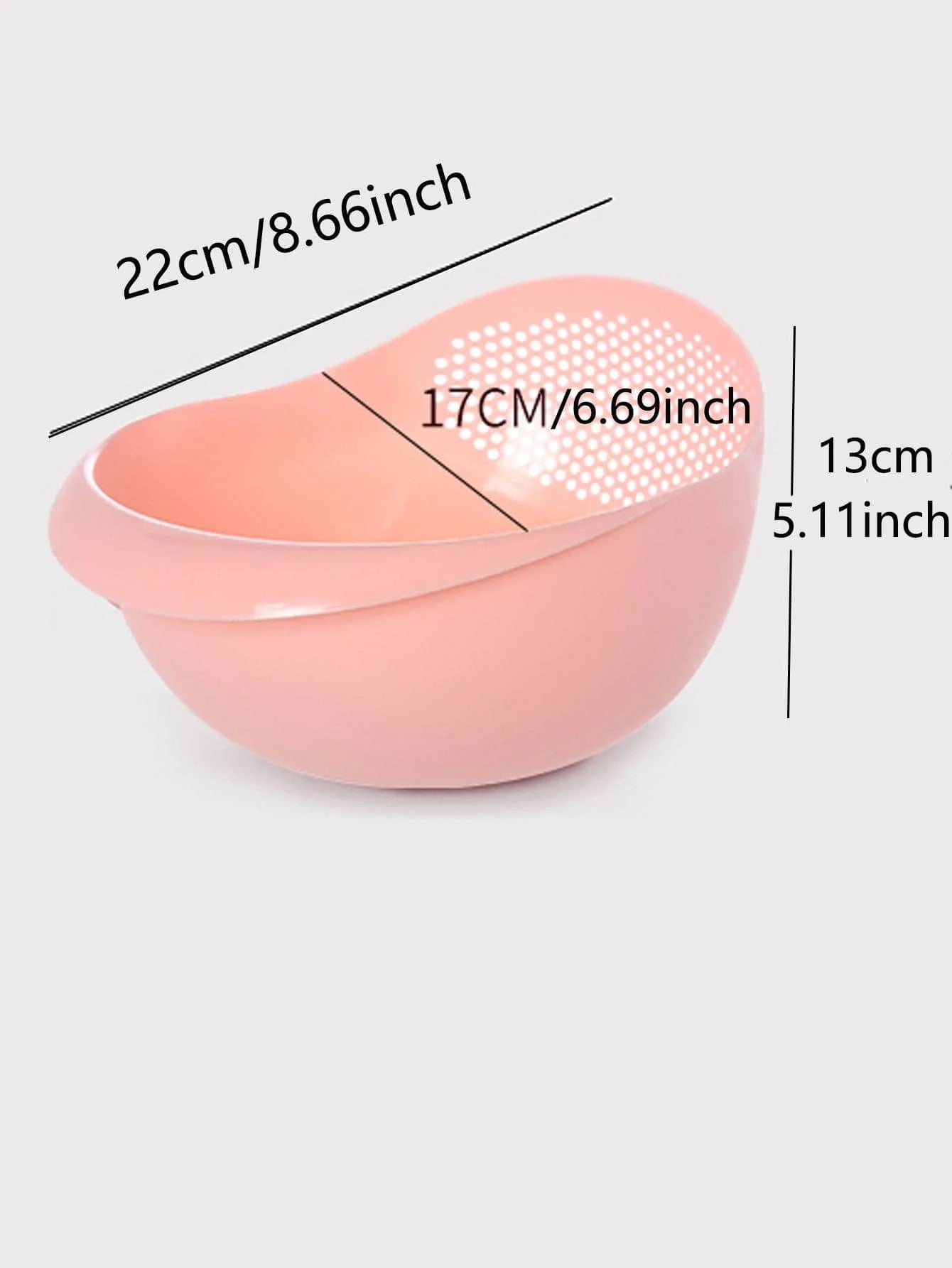 Magic Rice Washing Bowl with Fine Drain Sieve Non-Leak Kitchen Basin for Rice, Grains & Vegetables