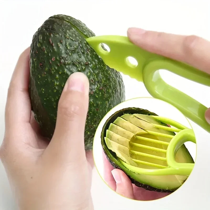 3-in-1 Avocado Slicer Tool Multifunctional Cutter, Pitter & Scoop for Home, Kitchen & Camping