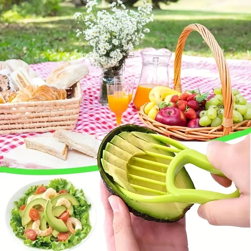 3-in-1 Avocado Slicer Tool Multifunctional Cutter, Pitter & Scoop for Home, Kitchen & Camping