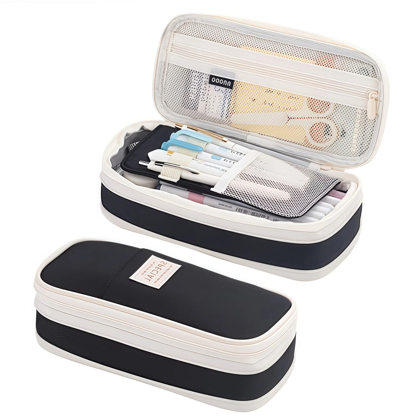 Large Capacity Aesthetic Pencil Case Portable Pencil Bag for School & Office Supplies Storage