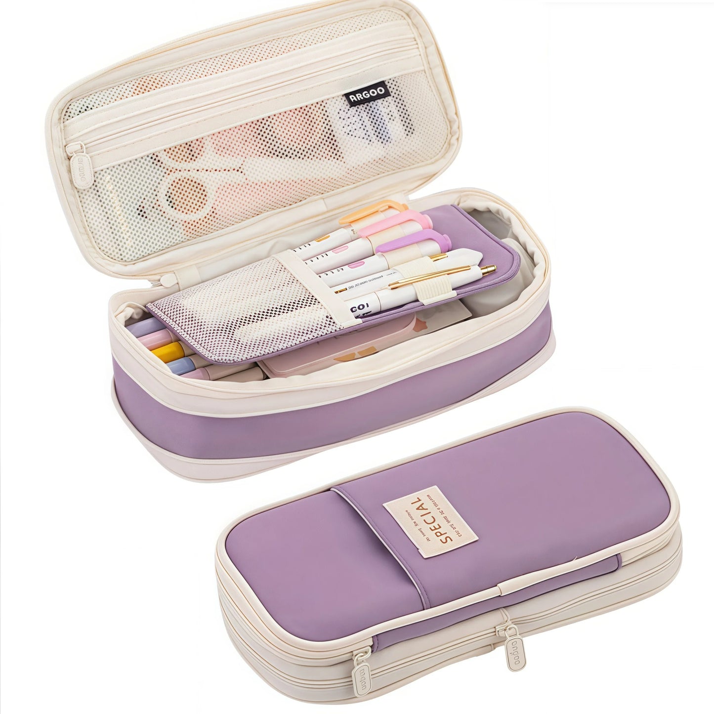 Large Capacity Aesthetic Pencil Case Portable Pencil Bag for School & Office Supplies Storage