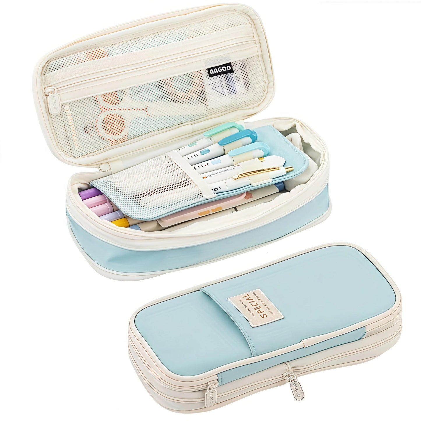 Large Capacity Aesthetic Pencil Case Portable Pencil Bag for School & Office Supplies Storage