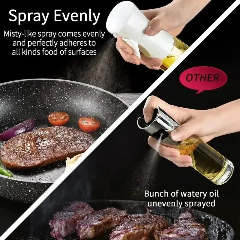 200ml Oil Spray Bottle for Cooking Refillable Olive Oil Sprayer for BBQ, Kitchen, and Picnic Use