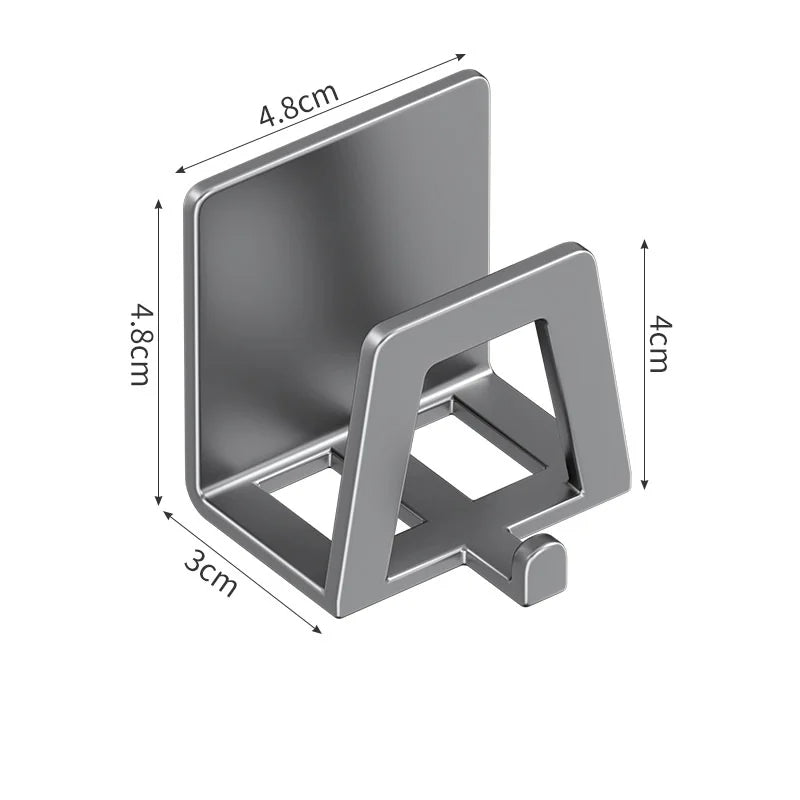 Stainless Steel Self-Adhesive Sponge Holder Wall-Mounted Sink Rack for Drying & Organizing Kitchen Sponges