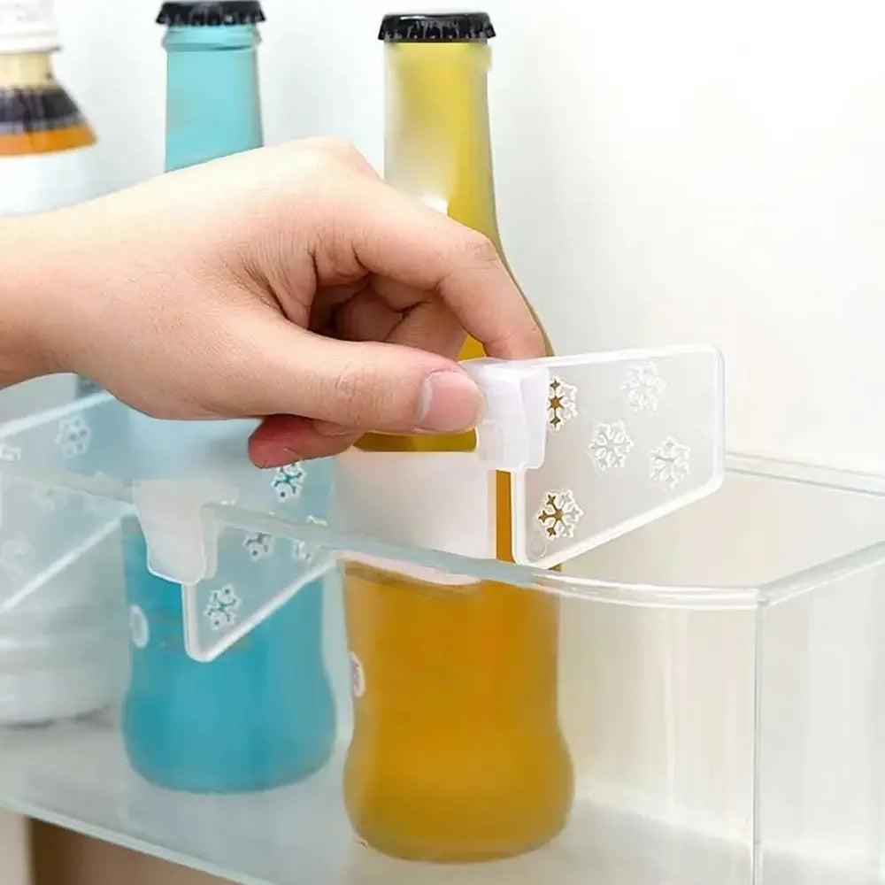 Plastic Refrigerator Storage Partition Board Adjustable Shelf Divider Clip for Fridge Door Organization