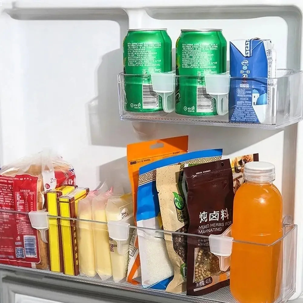 Plastic Refrigerator Storage Partition Board Adjustable Shelf Divider Clip for Fridge Door Organization
