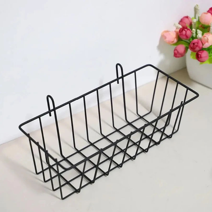 Multifunctional Wall-Mount Grid Panel Basket DIY Hanging Rack for Kitchen, Bathroom & Home Decor| Art & Storage Display Organizer
